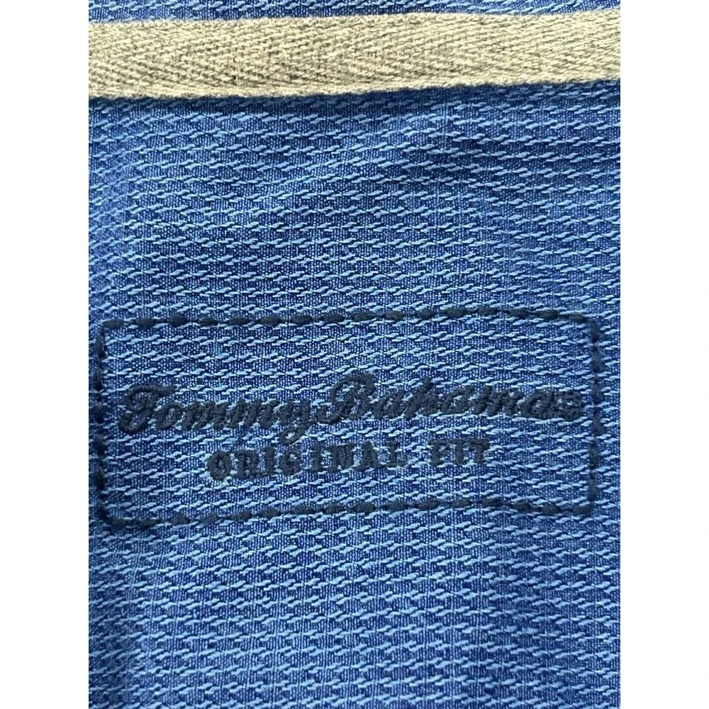 Tommy Bahama 100% Silk Men’s Shirt  Short Sleeve Button Down Blue 2XL Camp Shirt